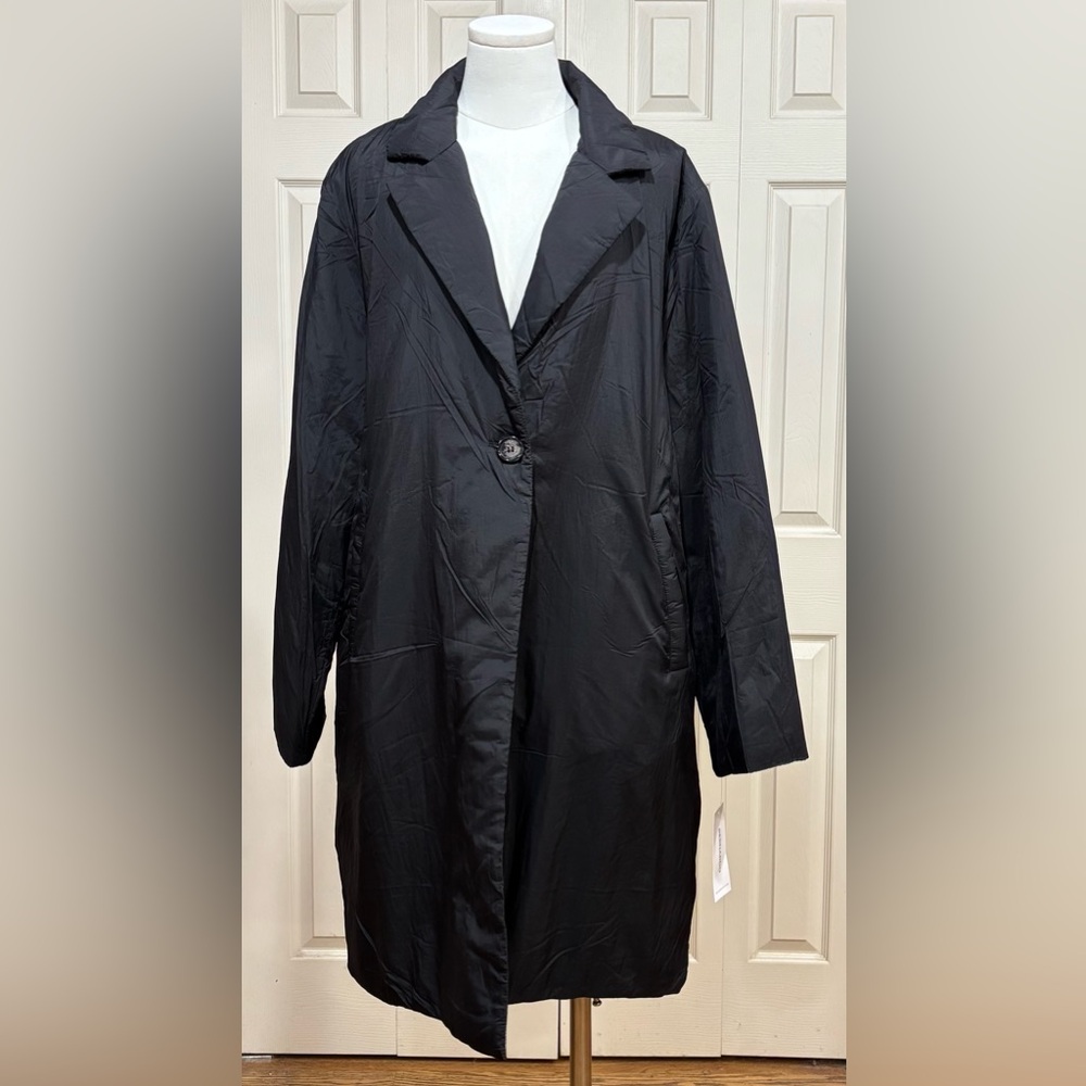 🦚2/$70🦚 BERNARDO NWT Cloudweight Longline Coat, Black Puffer Jacket/raincoat